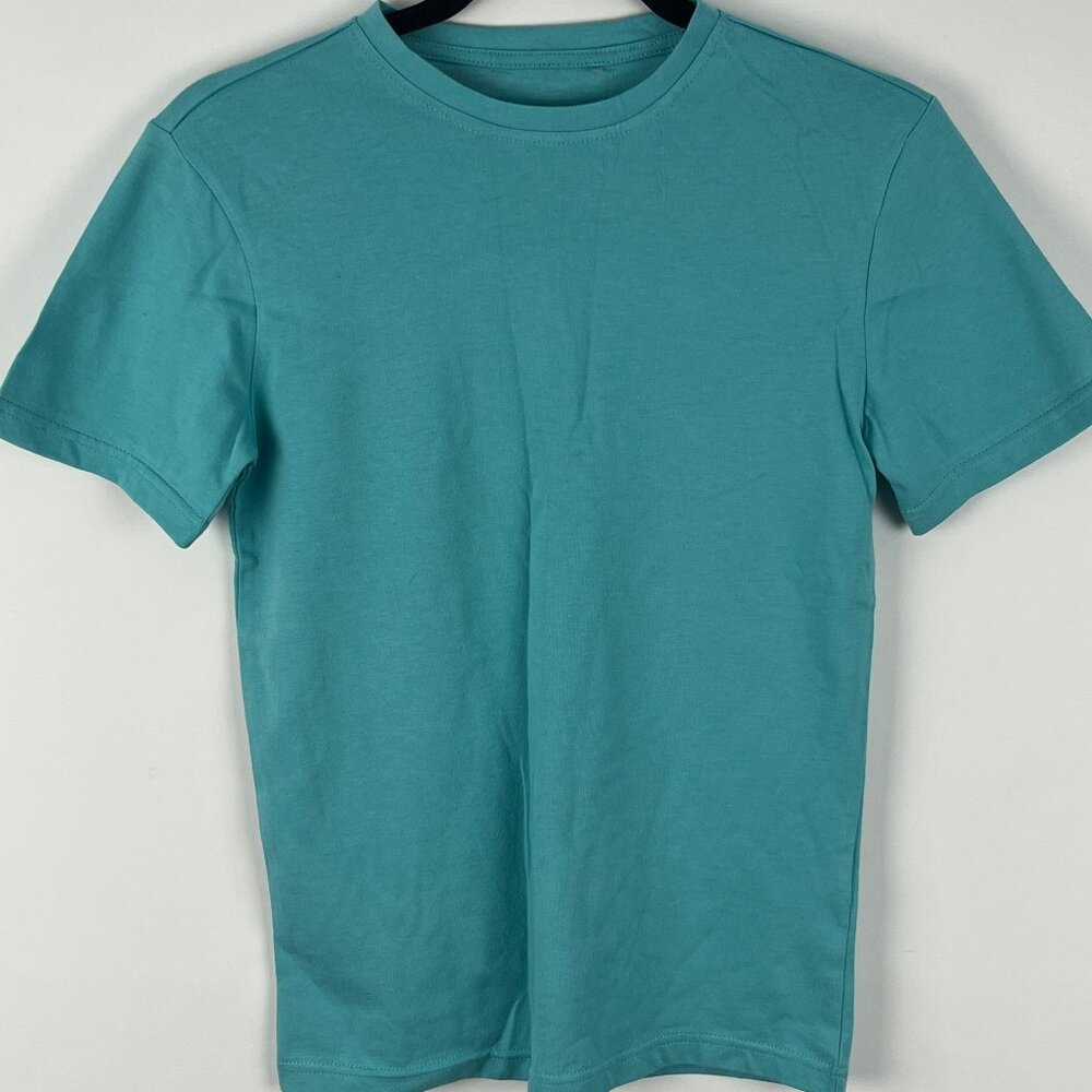 Tag Kids T Shirt Size 12 Blue Short Sleeve Round Neck Minecraft Theme Cotton